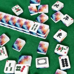 Abstract Ink Splash Mahjong Tiles, American Mah Jongg Acrylic Game Set image 7