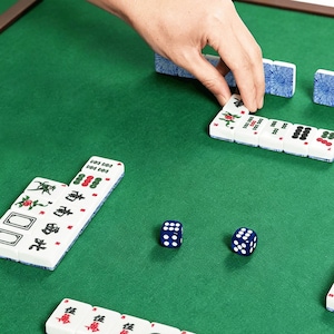 Blue Starburst Tie Dye American Mahjong Set, Navy Acrylic Tiles, Decorative Mah Jongg image 8