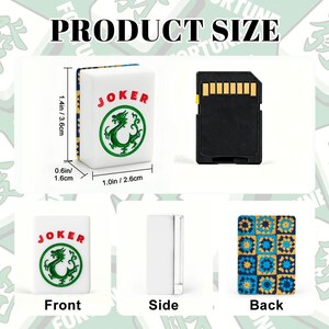 Quilt Mahjong Set, Knit Square American Mah Jongg Tiles, Patchwork Acrylic Game Set image 3