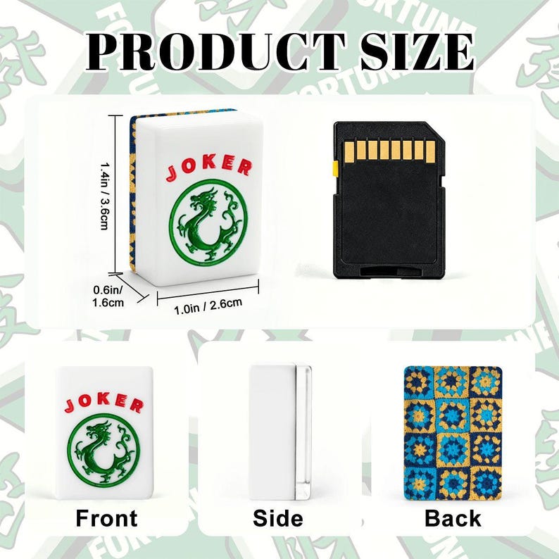 Quilt Mahjong Set, Knit Square American Mah Jongg Tiles, Patchwork Acrylic Game Set image 3