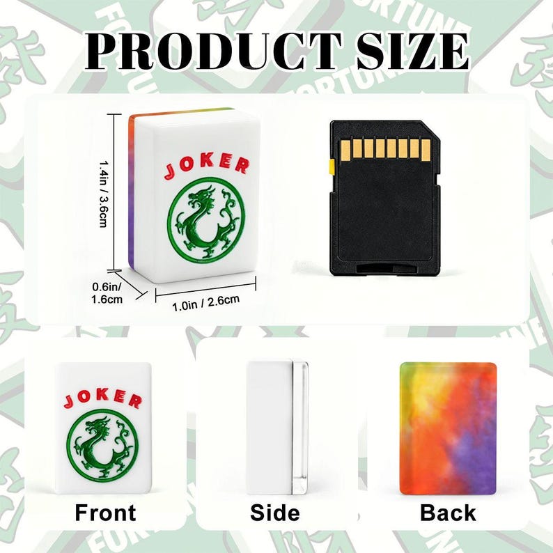 Rainbow Tie Dye American Mahjong Set, Acrylic Game Tiles, Playable Decorative Mah Jongg image 3