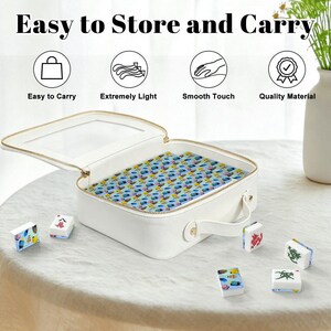 Tropical Fish American Mahjong Set, Acrylic Ocean Game Tiles, Coastal Decorative Mah Jongg Gift imagem 6