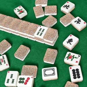 Terrazzo Mahjong Tiles | Designer Acrylic American Mah Jongg Set, 166 Tiles image 11