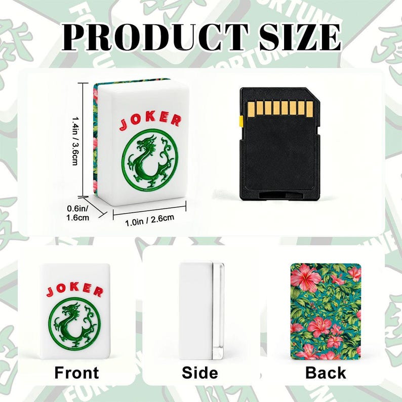 Hawaiian Mahjong Set, Tropical Flower Acrylic Tiles, Coastal Game Mah Jongg Set image 3