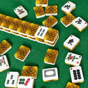 Gold Geometric American Mahjong Tiles | Mah Jongg Acrylic Set, Art Deco Glamour image 7