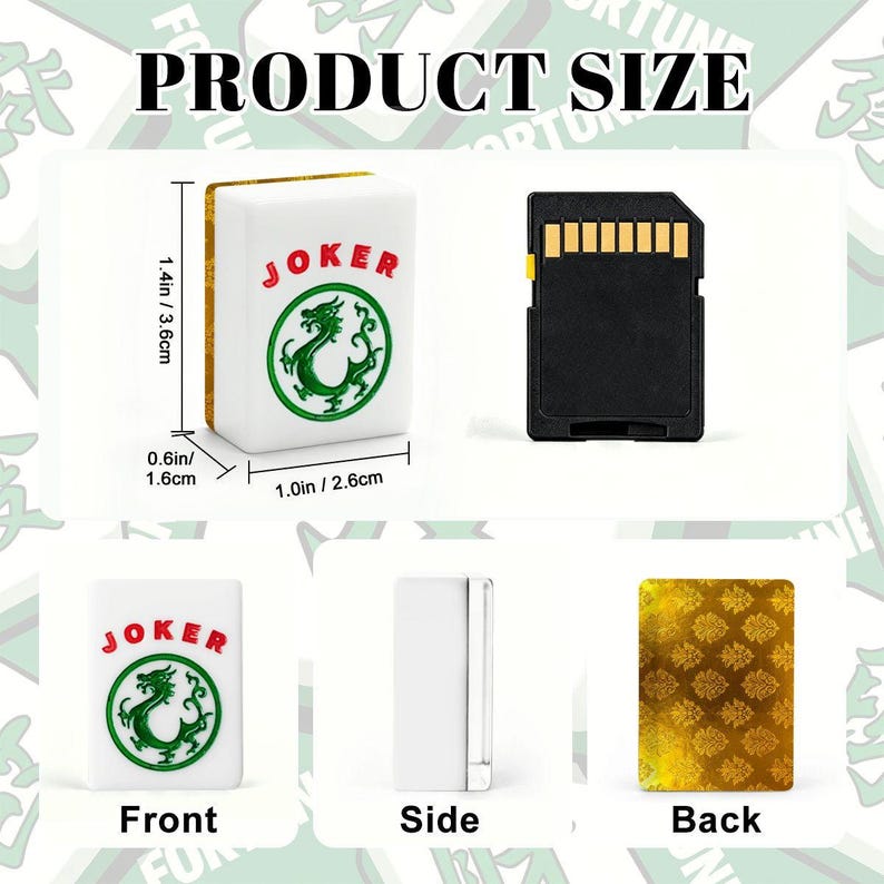 Gold Geometric American Mahjong Tiles | Mah Jongg Acrylic Set, Art Deco Glamour image 3