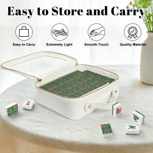 Hawaiian Mahjong Set, Tropical Flower Acrylic Tiles, Coastal Game Mah Jongg Set image 6