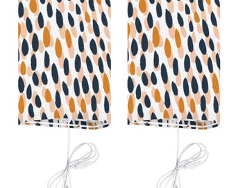 Abstract Dot Boho Plug-In Wall Sconce Set, Decorative Pattern Lighting (Set of 2)