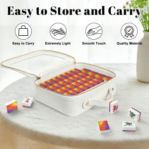 Rainbow Tie Dye American Mahjong Set, Acrylic Game Tiles, Playable Decorative Mah Jongg image 6
