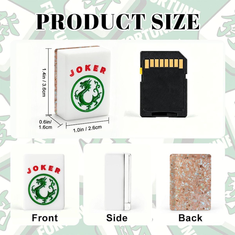 Terrazzo Mahjong Tiles | Designer Acrylic American Mah Jongg Set, 166 Tiles image 3