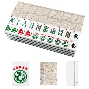 Terrazzo Mahjong Tiles | Designer Acrylic American Mah Jongg Set, 166 Tiles image 12