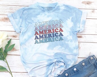 red white and blue womens shirt