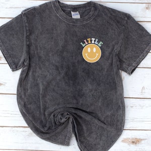 Sorority Big Little Shirts, Happy Face, Acid Wash Shirts, GBig, Big and Little, Reveal, Gamma Phi Beta, Zeta Tau Alpha, Kappa Delta, Theta