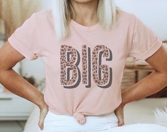 Leopard Big Little Shirt, Big Little Reveal, Sorority Shirt, Big Little Reveal, Retro, Cheetah, GBig, Twin, GGBig, GGGBig, Sorority Gift