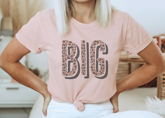 Leopard Big Little Shirt, Big Little Reveal, Sorority Shirt, Big Little Reveal, Retro, Cheetah, GBig, Twin, GGBig, GGGBig, Sorority Gift