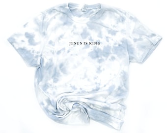 Jesus is King Tie Dye Women's Shirt, Easter shirt, Christian Bible Verse Shirt, Religious shirt, Make Heaven Crowded, Love Like Jesus