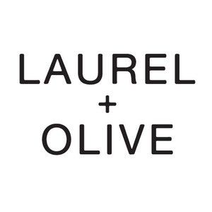 May include: Black and white logo with the text "LAUREL + OLIVE"
