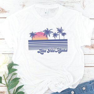 Sorority Beach Shirt, Retro, Vintage, Kappa Delta, Alpha Gamma Delta, Zeta Tau Alpha, Alpha Delta Pi, Recruitment, big little shirts