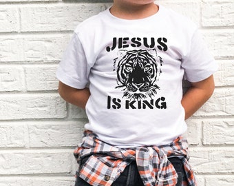 Youth Jesus is King Shirt, Christian Girls boys shirt, Toddler Tee, Jesus, Make Heaven Crowded, Baby, Infant tee, Kids, Kids Easter shirt