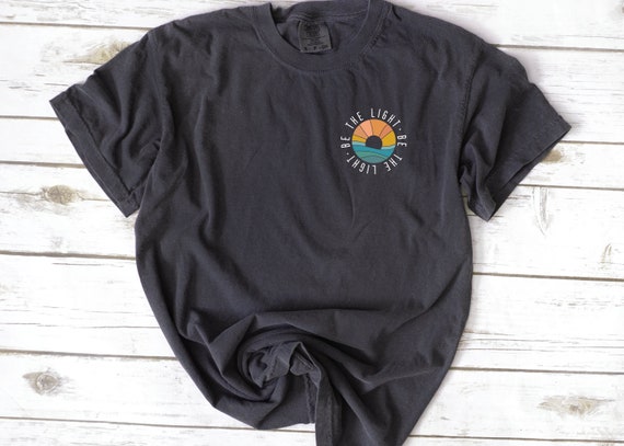 Unisex Mens Womens Comfort Colors Be The Light Shirt, Vintage Surf tee, Christian, Jesus, Love, husband gift, Be Kind, Love one another