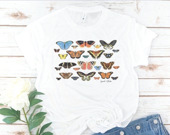 Butterfly Shirt, Women's T-Shirt, Vintage, Gift for Mom, Birthday Gift, Gift for Woman, Mother's Day Gift