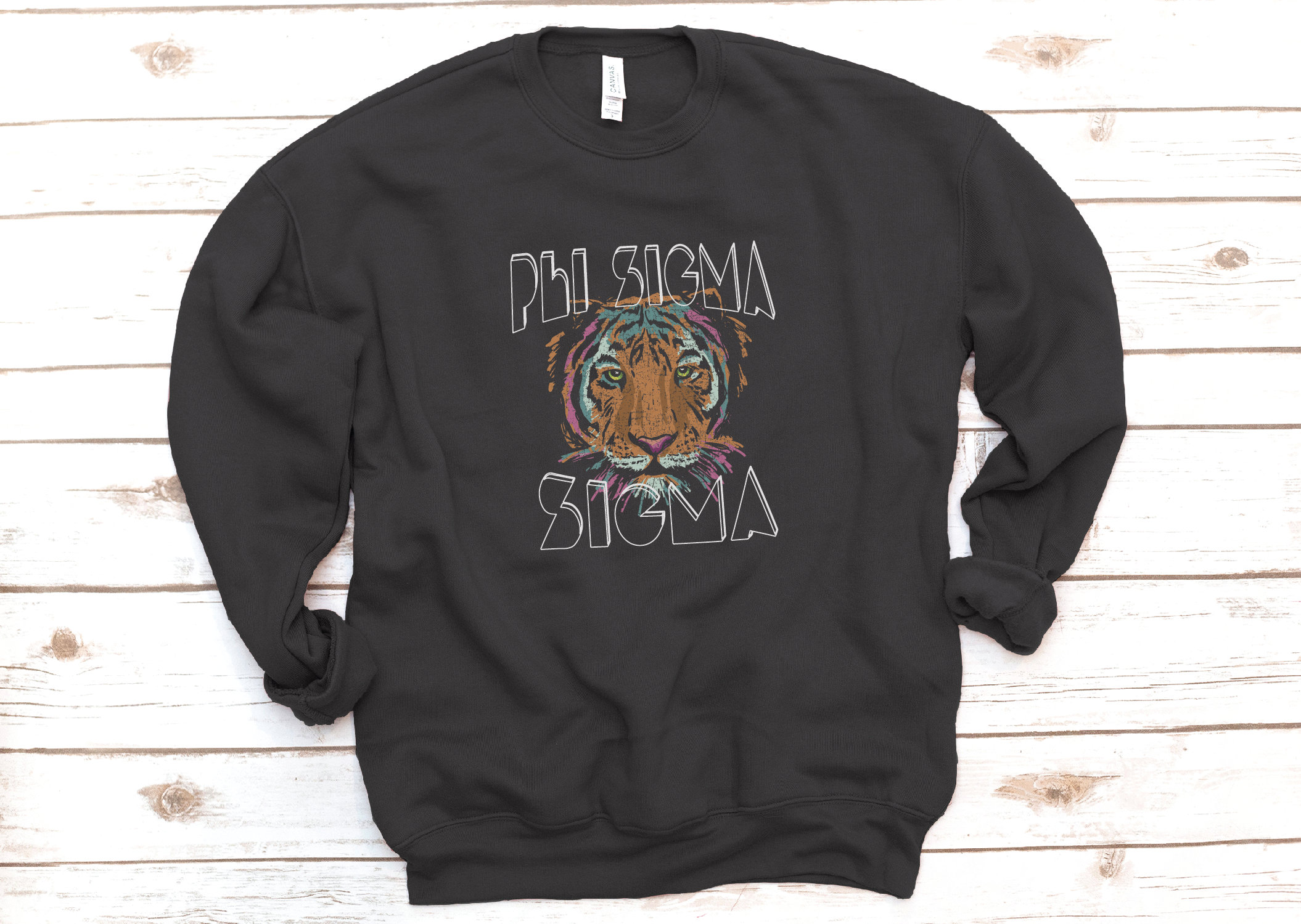 Sorority Tiger Sweatshirt, Vintage 