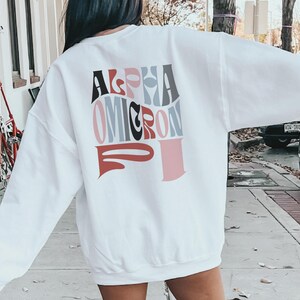 Alpha Omicron Pi Oversized Shirt, Trendy A O PI Hoodie, Alpha O Flower Sweatshirt, Alpha Omicron Pi sorority shirt