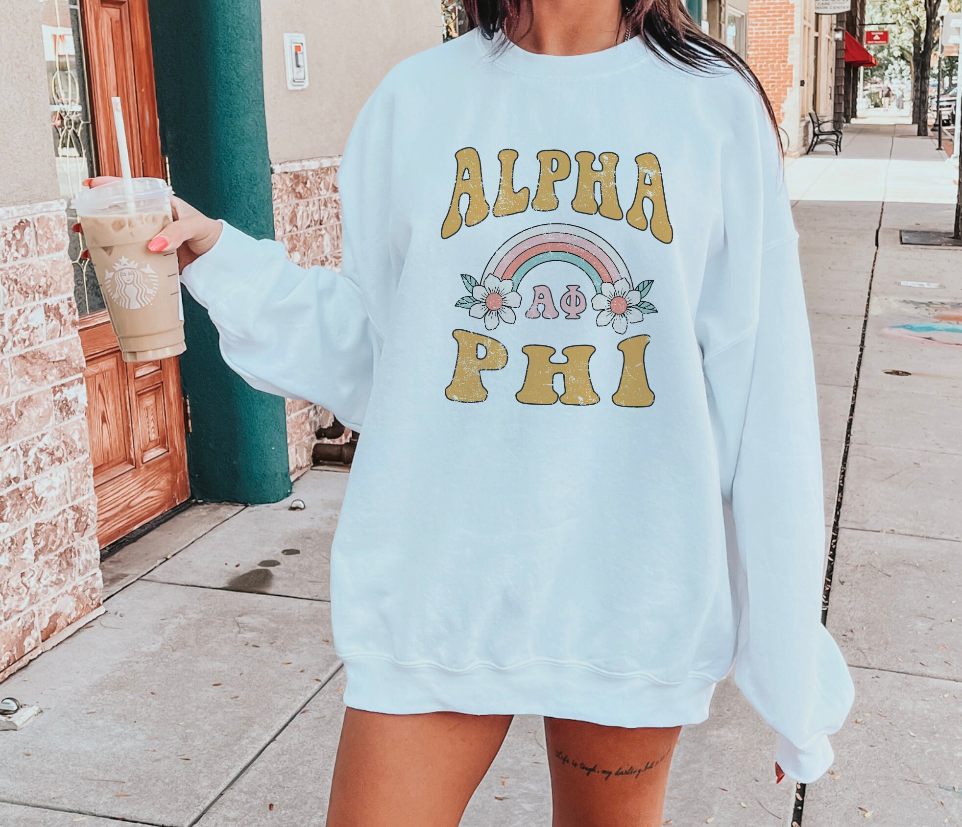 Alpha Phi Oversized Shirt, Trendy Alpha Phi Hoodie, Aphi Sweatshirt ...