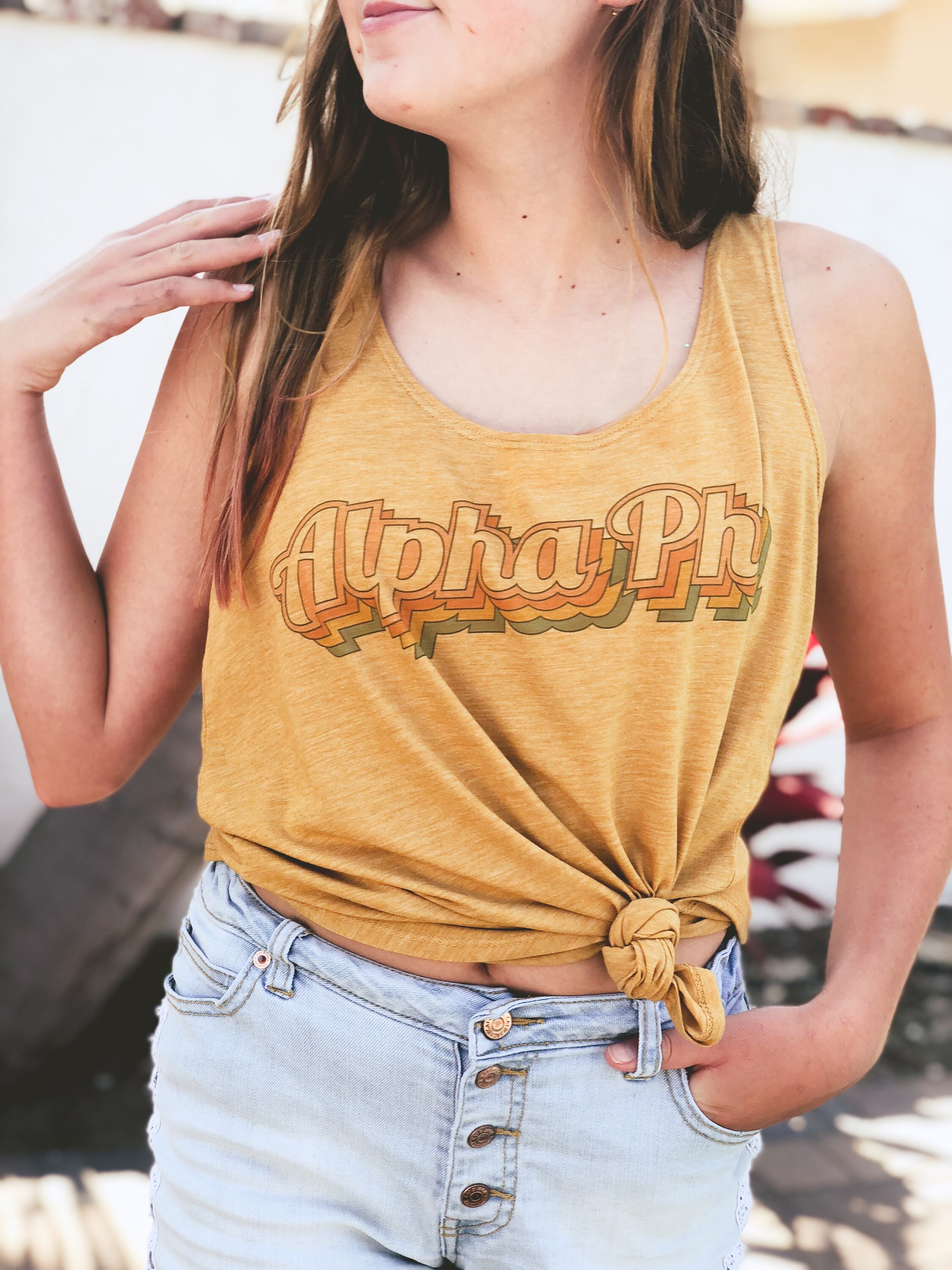 Sorority Gift Alpha Phi Sorority Shirt Sorority Tank Retro