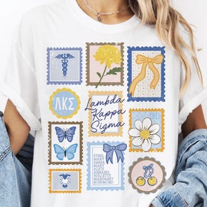 Camiseta con el sello de Lambda Kappa Sigma, camiseta de la hermandad Comfort Colors