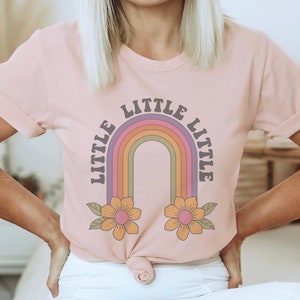 Rainbow Flower Big Little Shirt, Reveal, Sorority Shirt, Big Little Reveal, Retro, GBig, Twin, GGBig, GGGBig, Sorority Gift, Zeta Tau Alpha