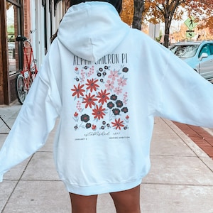 Floral outlet statue hoodie