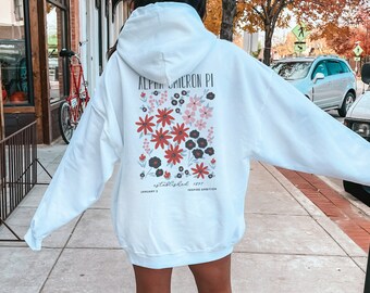 Alpha Omicron Pi Oversized Shirt, Trendy A O PI Hoodie, Alpha O
