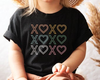 Youth Valentines XOXO Shirt, Girls boys valentines shirt, Toddler Tee, Heart, Love shirt, Baby, Infant, Kids, Birthday Gift