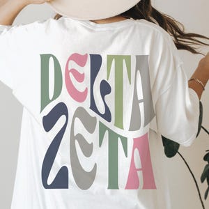 Delta Zeta Comfort Colors Shirt, Delta Zeta Retro Sorority Apparel, Gift for Sorority Sisters, Big Little Reveal, Recruitment Shirts