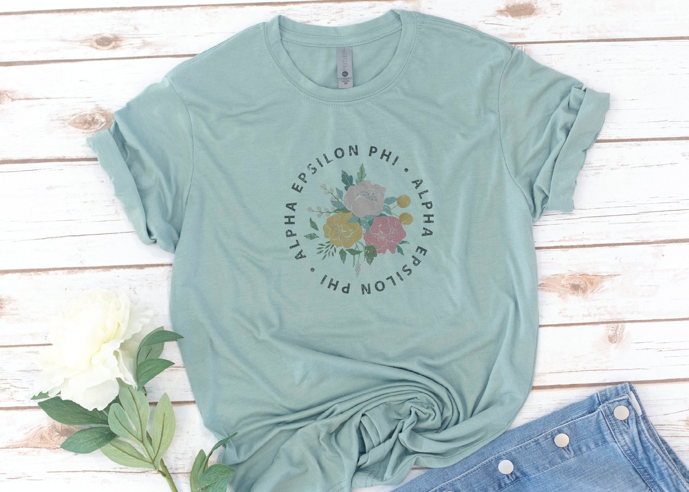 Sorority Flower Shirt Vintage Phi Mu Sigma Sigma Sigma | Etsy