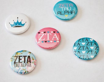 Zeta Tau Alpha 1" Buttons
