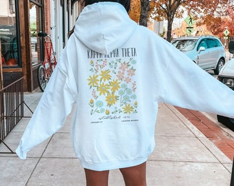 Kappa Alpha Theta Oversized Shirt, Theta Flower Market Hoodie, Kappa Alpha Theta Flower Sweatshirt, Theta sorority shirt