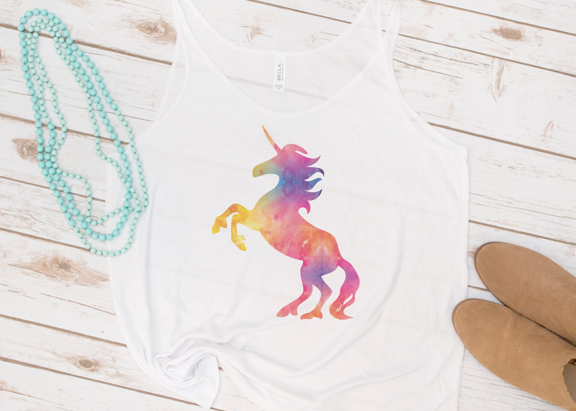 Unicorn Tank Tank Unicorn Tank Top Etsy