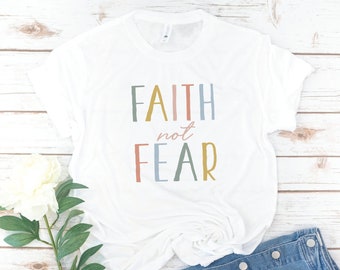 Faith Not Fear Christian Shirt, Christian Gift, Rejoice, Hallelujah, Grace upon Grace, Jesus, Bible, Gift for women, birthday gift, Easter