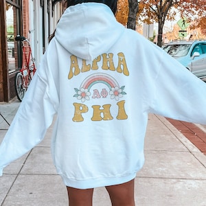 Alpha Phi Oversized Shirt, Trendy Alpha Phi Hoodie, APhi Sweatshirt, Alpha Phi sorority shirt