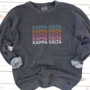 Comfort Colors Sorority Fleece Pullover, Vintage, Elementary School, Zeta Tau Alpha, Alpha Xi Delta, Kappa Delta, Alpha Chi, Big Little