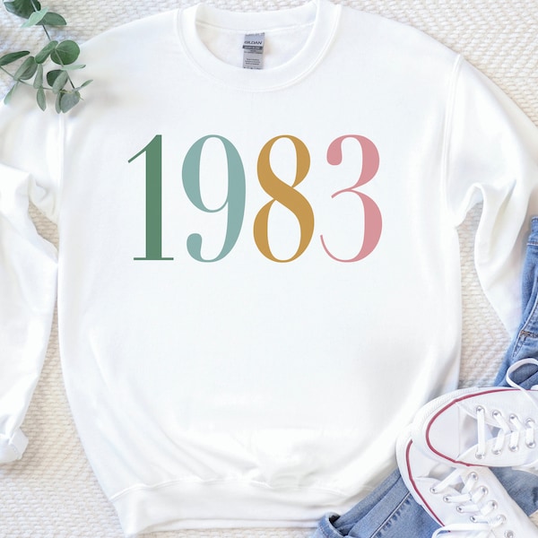 Birthday Year Sweatshirt, 30th Birthday gift for women, 40th Birthday Gift for friend, Senior sweatshirt, 21st birthday,  Fleece