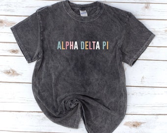 Sorority Acid Wash Shirt, School Spirit Shirt, Elementary School, Vintage Graphic tee, Tie Dye, Kappa Alpha Theta, Alpha Phi, Delta Zeta