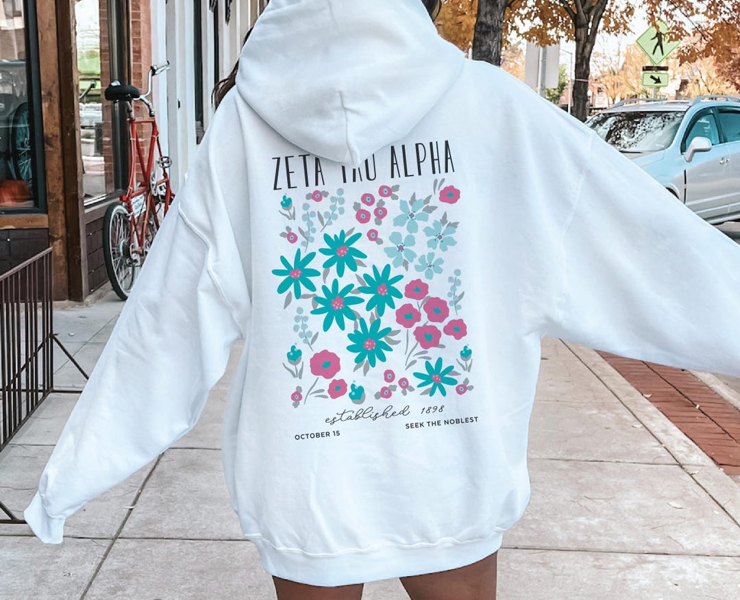 Zeta Tau Alpha Oversized Shirt, Zeta Tau Flower Market