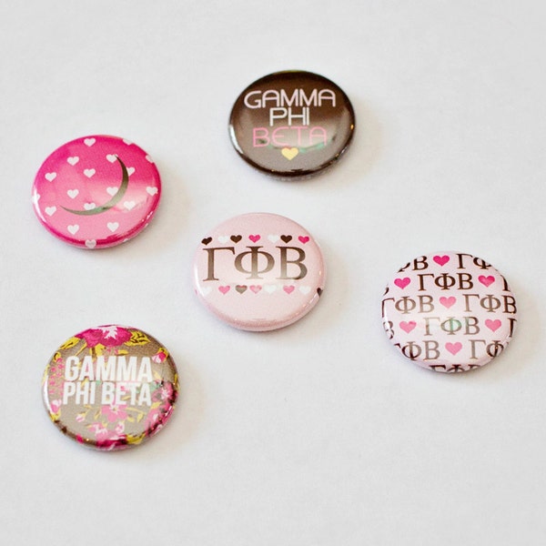 Gamma Phi Beta 1" Buttons