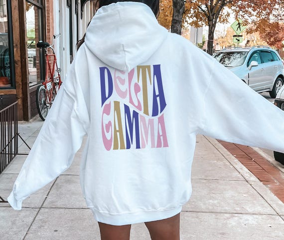 Maglietta oversize Delta Gamma felpa con cappuccio DG Flower Market felpa DeeGee Groovy maglietta della confraternita Delta Gamma confraternita oversize Etsy Italia