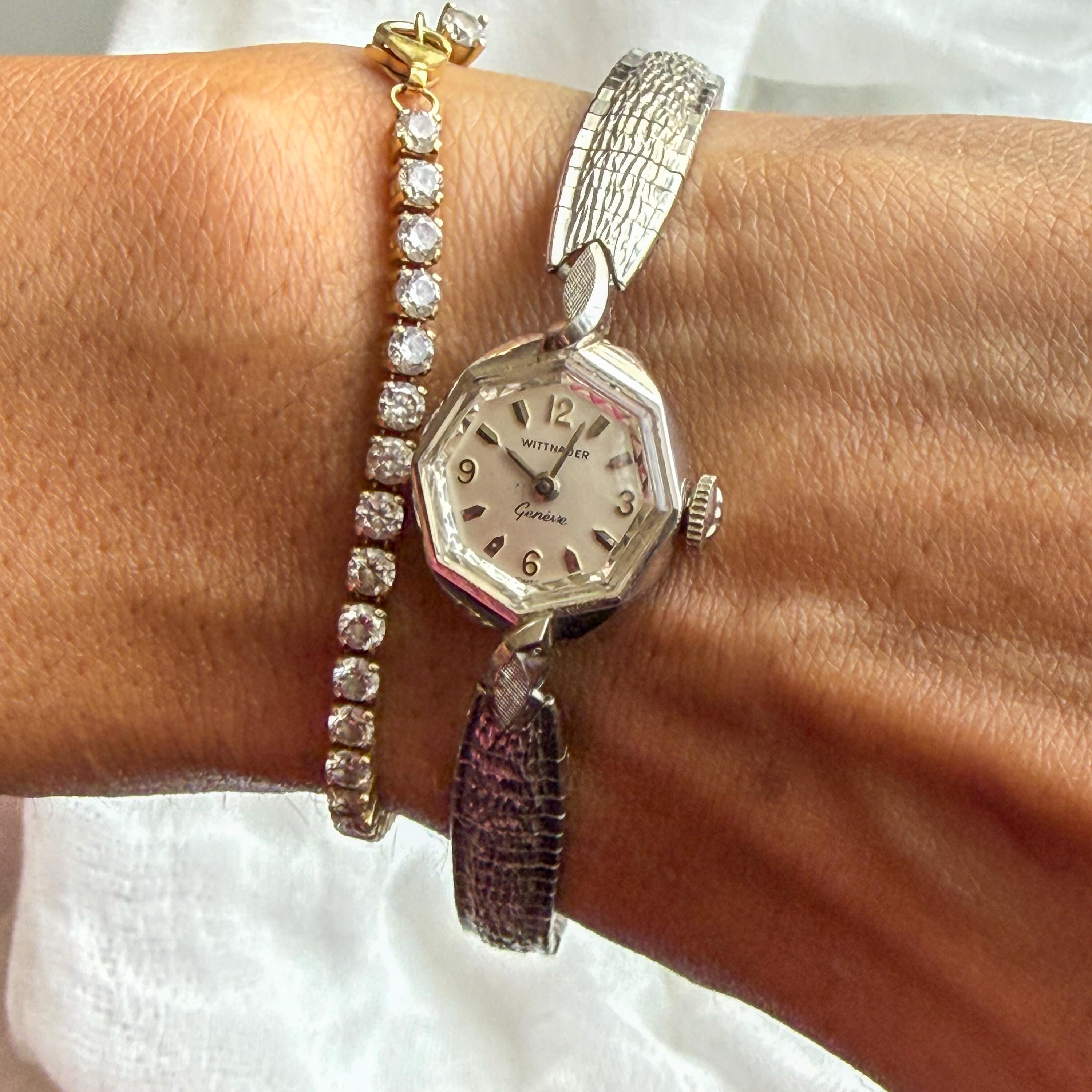 Vintage Carina Swiss Made Quartz Watch – Octagon Face & Rhinestones Vintage Octagon Watch - Etsy main image 3