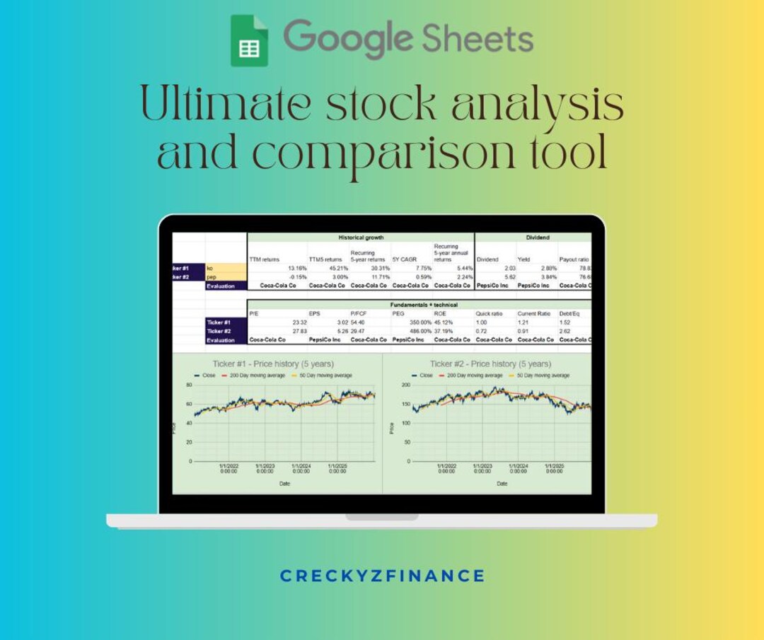 Ultimate Stock Analysis and Comparison Spreadsheet | Google Sheets ...
