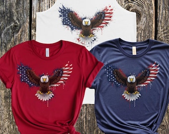 Camiseta con águila patriótica, camiseta con la bandera estadounidense del 250 aniversario de EE. UU., atuendo para el Día de la Independencia 1776-2026, camiseta con estampado de libertad, camiseta sin mangas con el lema "Orgullo de EE. UU."